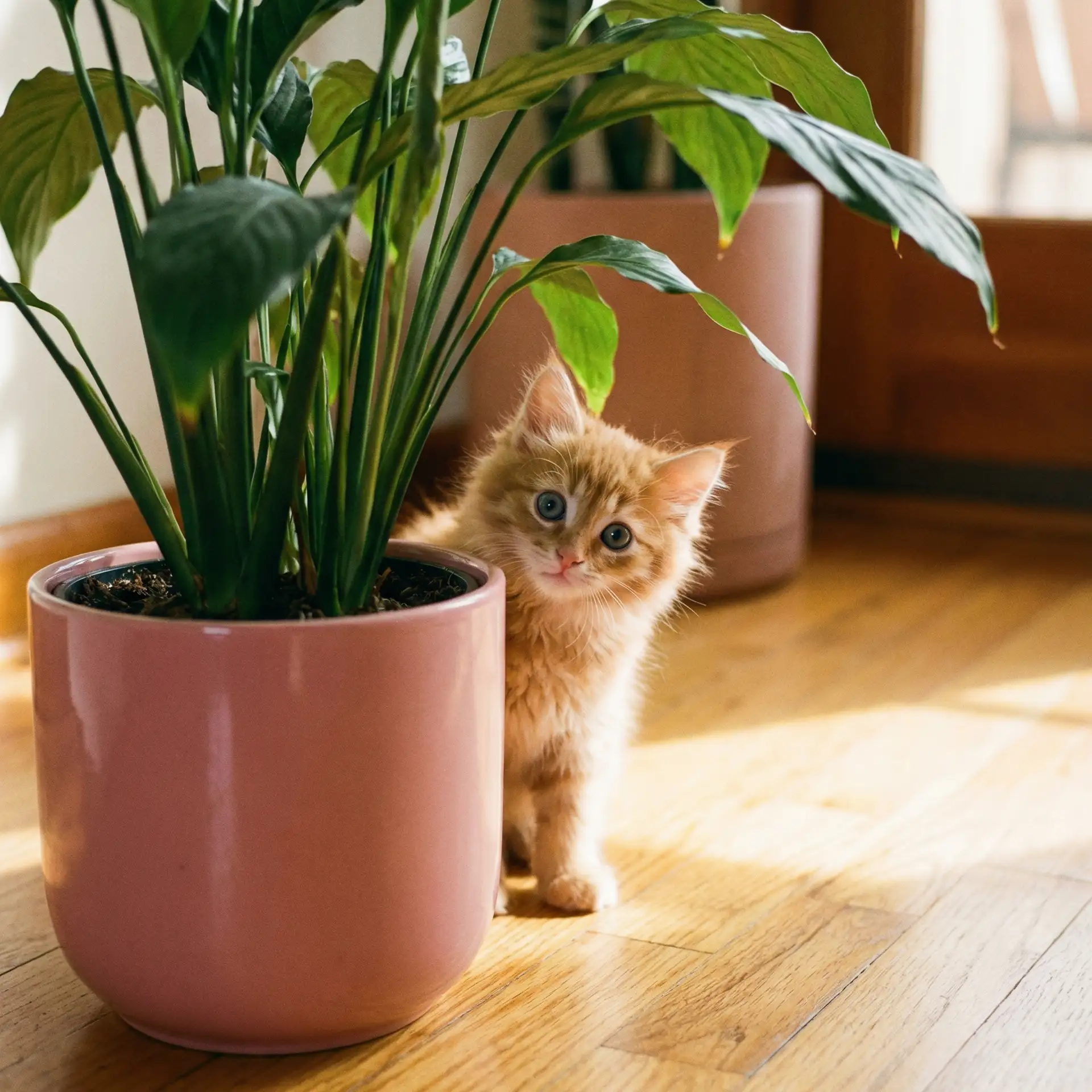 小猫从花盆后探头 - 磁力猫 官网